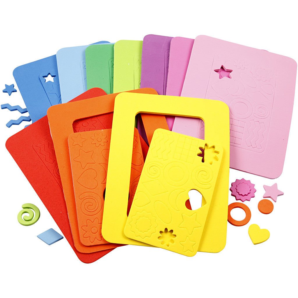 Moosgummi-Rahmen, Größe 13x18 cm, 10 sort./ 1 Pck [HOB-790240]