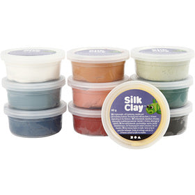 Silk Clay®, sanfte, dezente Farben, 10x40g/ 1 Pck [HOB-79154]