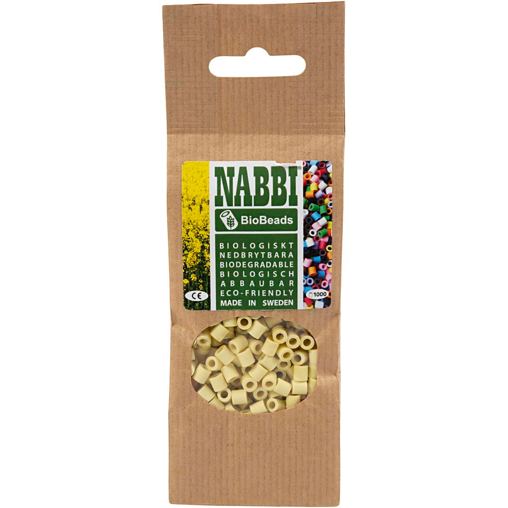 NABBI BioBeads, size 5x5 mm, hole size 2,5 mm, medium, salmon (051), 1000 pc
