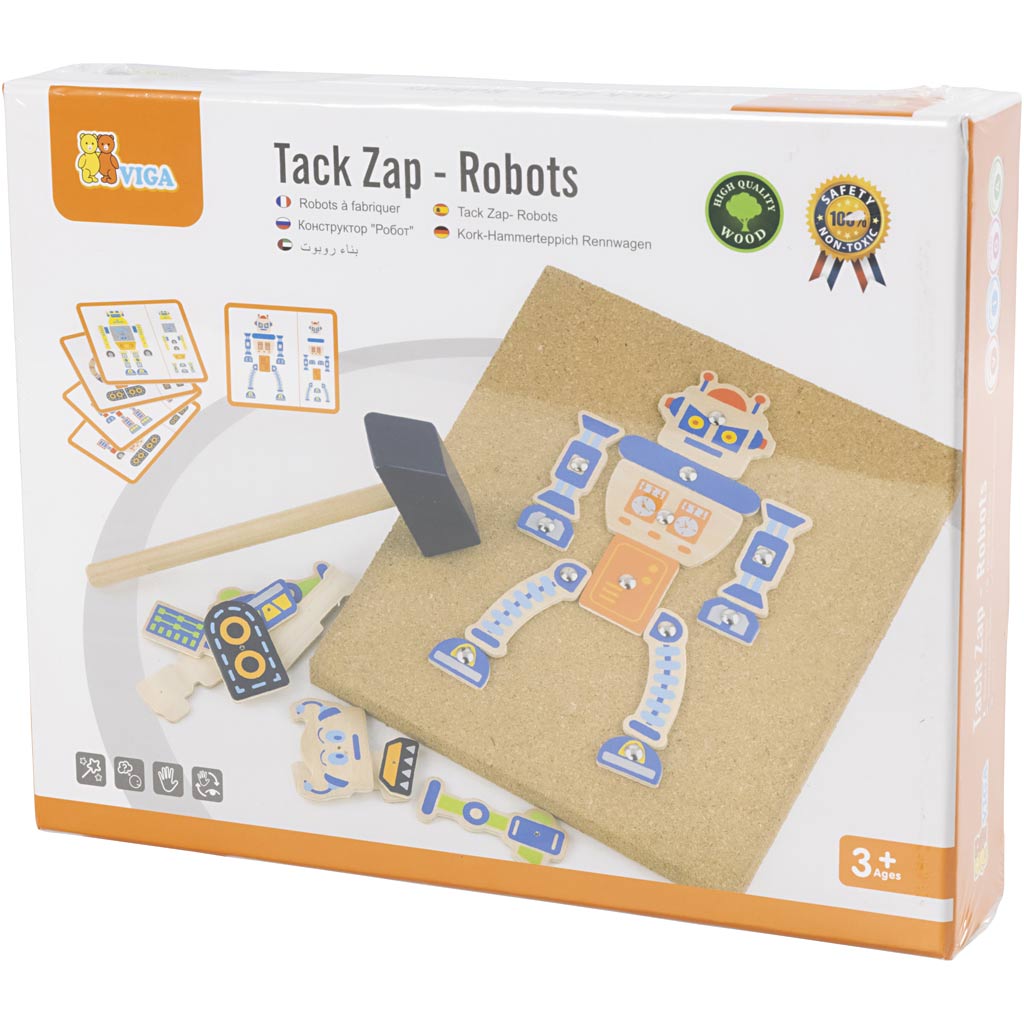 VIGA Hammer-Mosaik-Set, Roboter, Größe 23x18 cm, 1 Stk [HOB-907771]