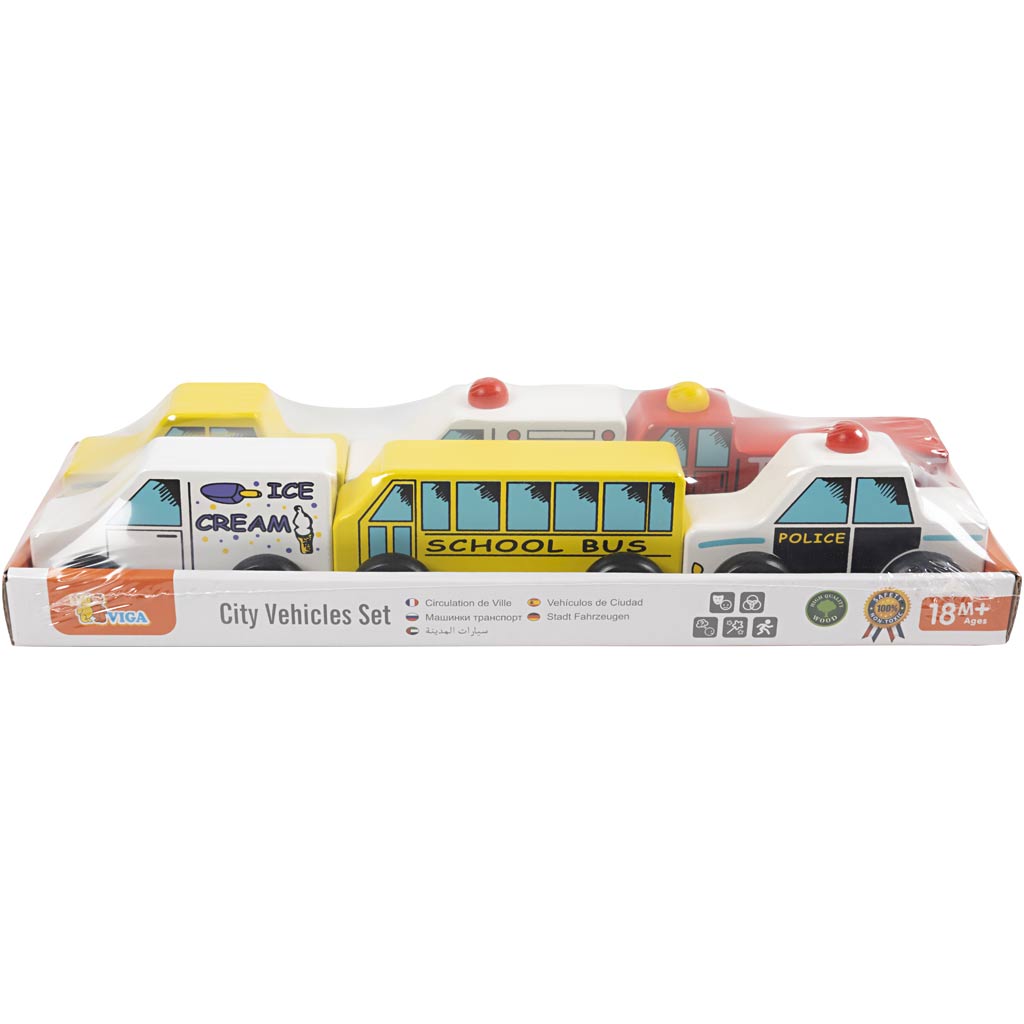 VIGA Mini-Autos, Nutzfahrzeuge, Größe 7-9 cm, 6 Teile/ 1 Set [HOB-908497]