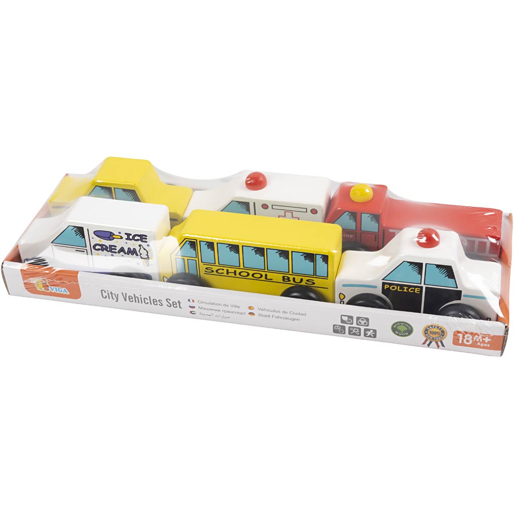 VIGA Mini-Autos, Nutzfahrzeuge, Größe 7-9 cm, 6 Teile/ 1 Set [HOB-908497]