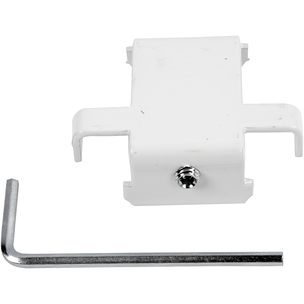 Aufbau-Satz, T-förmig, H 55 mm, T 20 cm, B 45 mm, Weiß, 1 Stk [HOB-93268]