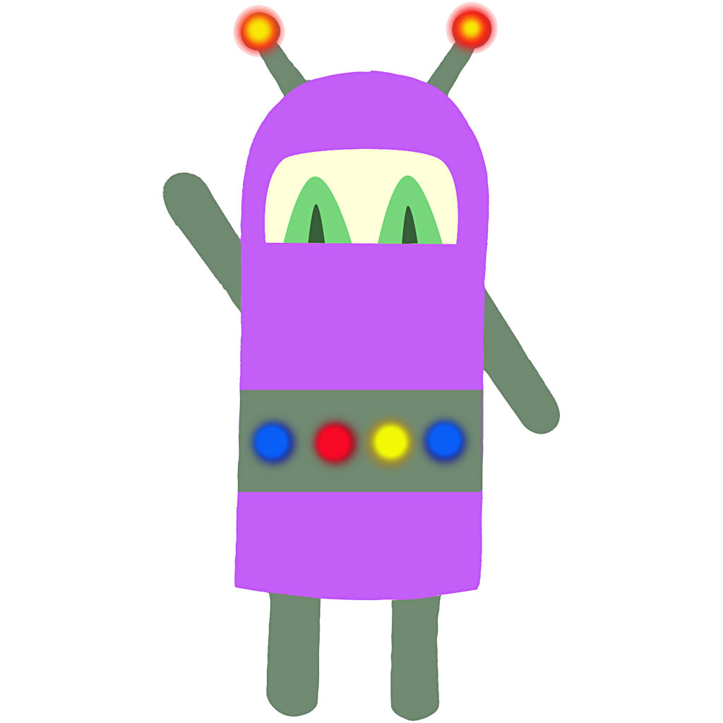 Roboter, H 22,5-24 cm, B 15-16 cm, 230 g, Weiß, 16 Stk/ 1 Pck [HOB-95207]