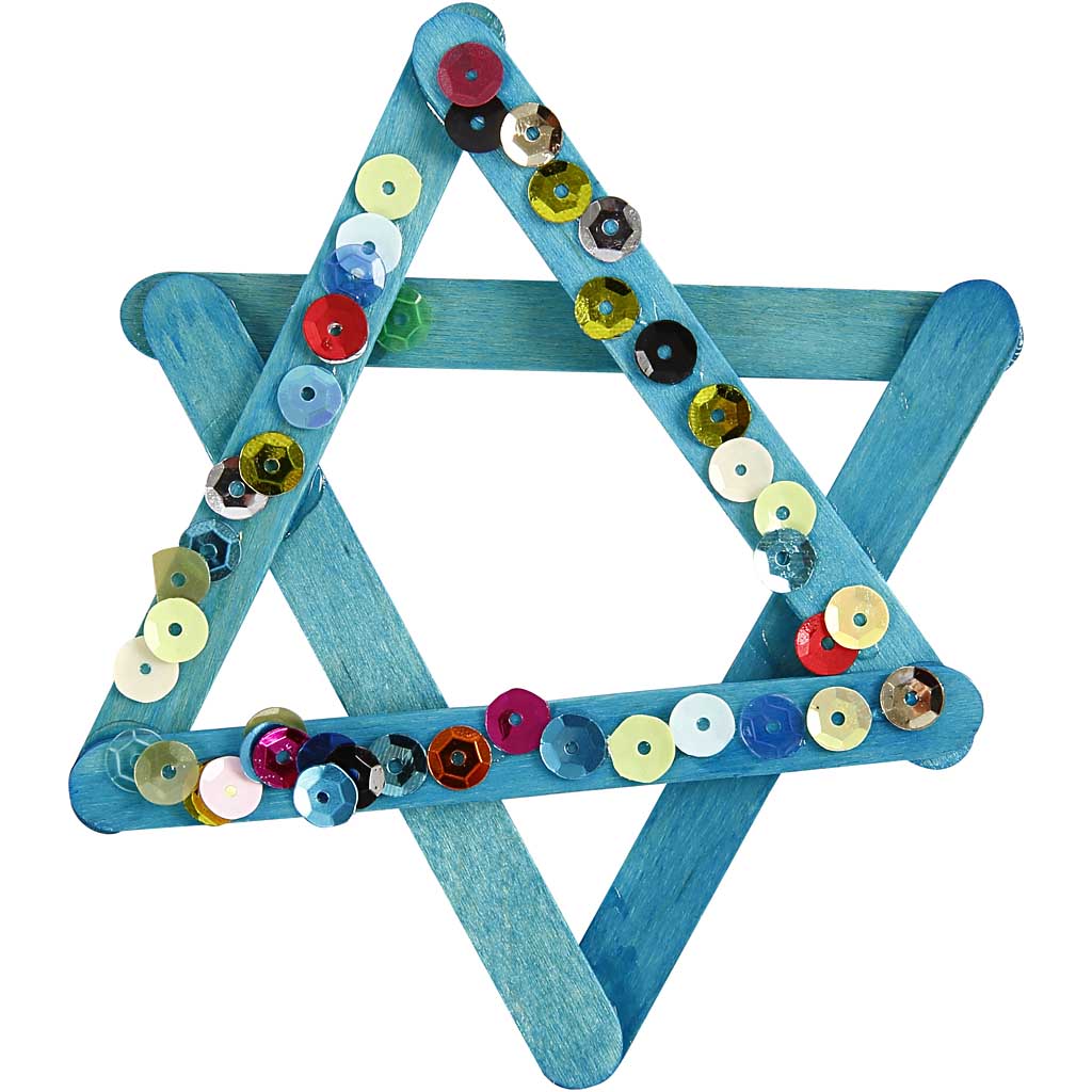 Holzstäbchen & Glitzer Bastelset, Sortierte Farben, 1 Set [HOB-97435]