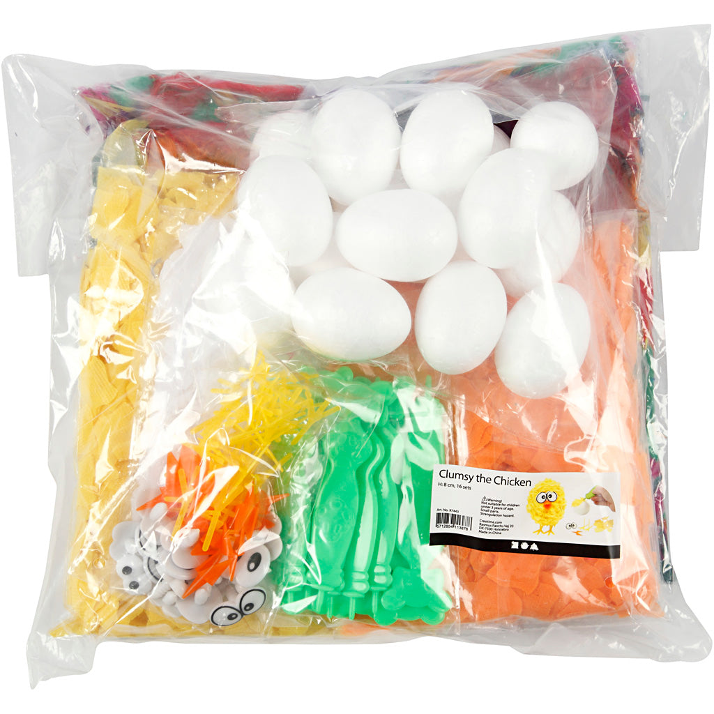Kreativ Set Osterküken, H 6 cm, 16 Stck., 1 Set [HOB-97443]