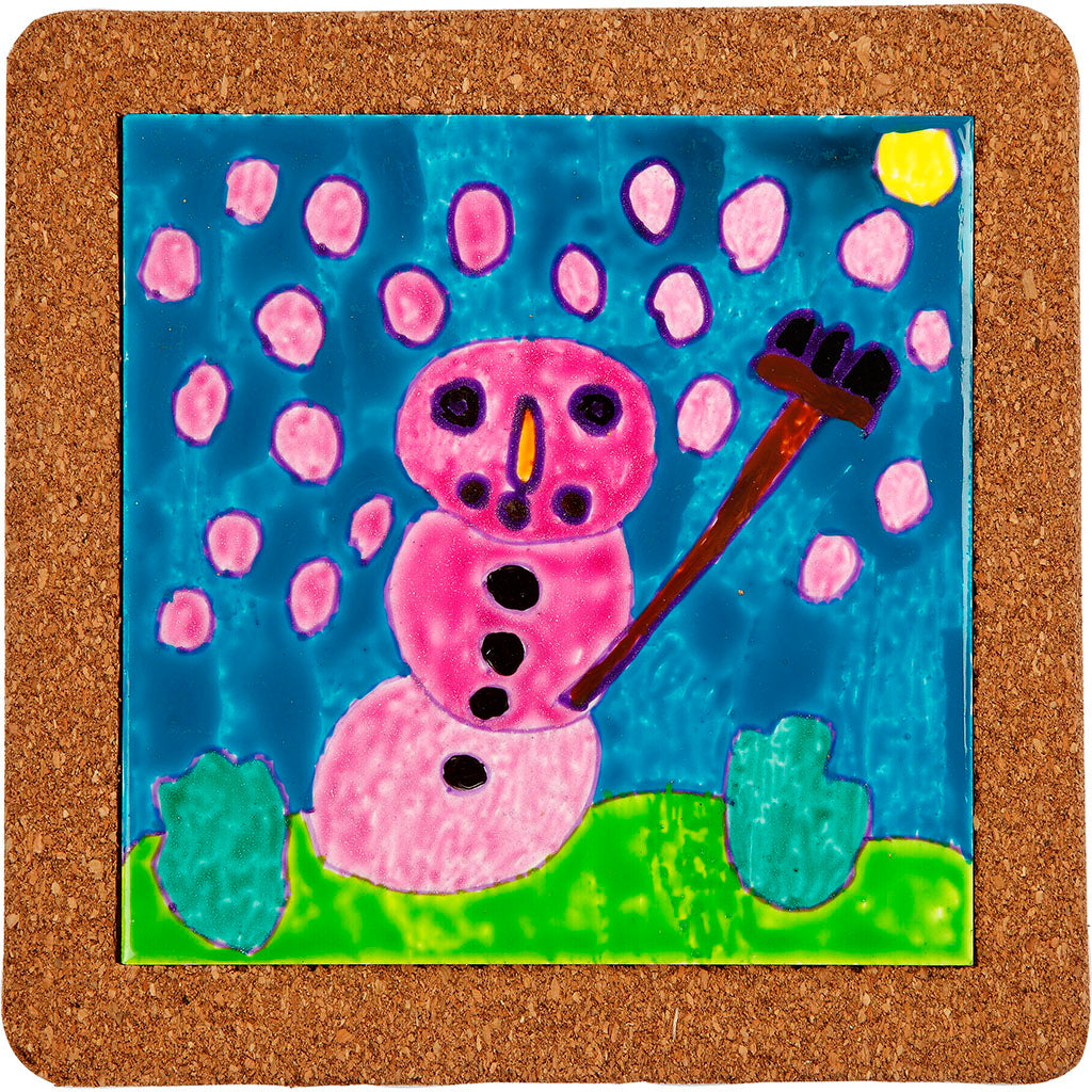 Gruppen-Kreativset Untersetzer, Größe 15,5x15,5 cm, Sortierte Farben, 1 Set [HOB-99463]