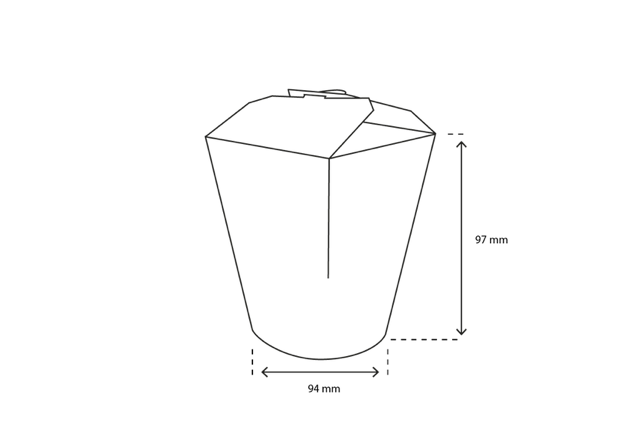 Wok to Go Becher Karton 9,4x9,7 cm 26oz 750ml weiß (500 Stück) [TK-9987002]