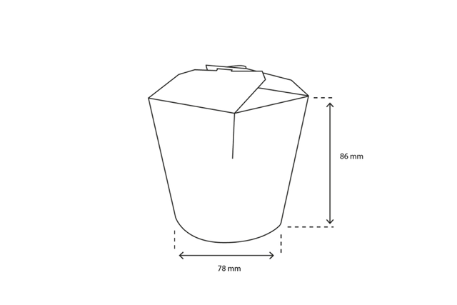 Wok to Go Becher 8x8,6 cm 16oz 400ml kraft (500 Stück) [TK-9987004]