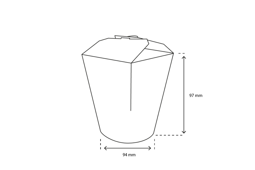 Wok to Go Becher 9,4x9,7 cm 26oz 750ml kraft (500 Stück) [TK-9987005]