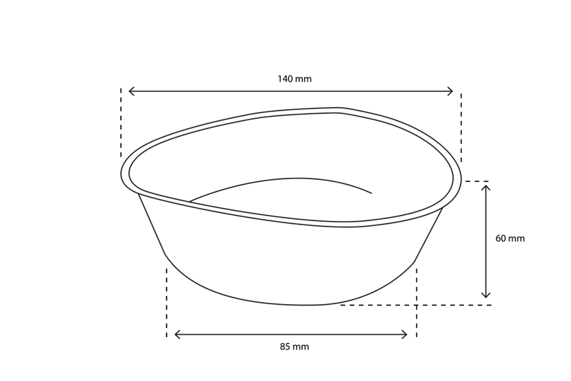 Schale Palmblatt 500ml Ø14 cm (100 Stück) [TK-9987129]