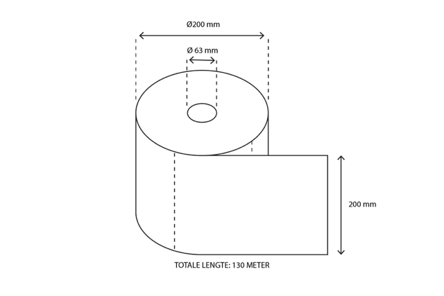 Handtuchrolle Midi 2 Lagen 150 meter Ø19cm 100% Zellulose T9 (6 Stück) [TK-9987477]