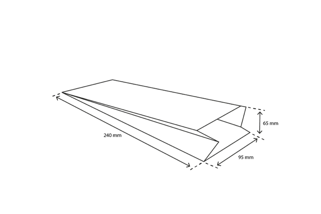 Snack-Tüten Papier (1.5 Unze) 9,5x6,5x24 cm kraft 50gr (2.100 Stück) [TK-9987482]