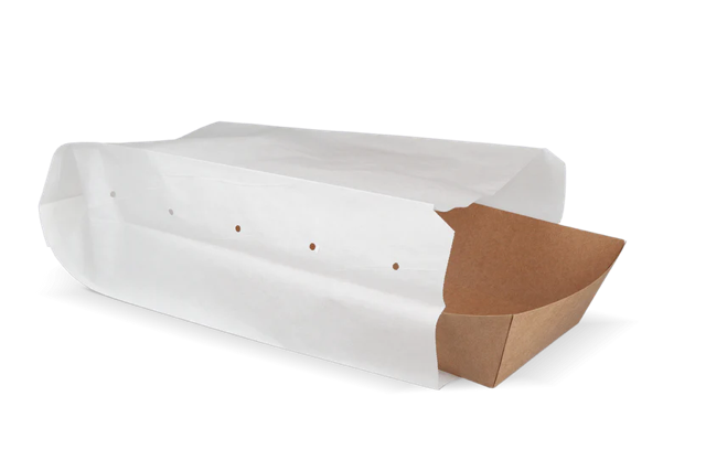 Snack-Tüten gelocht Papier (2 Teich) 16x10x31 cm weiß 45gr (1.100 Stück) [TK-9987489]