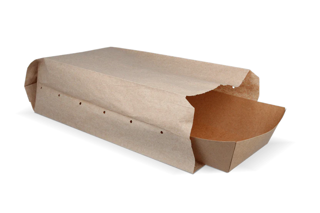 Snack-Tüten gelocht Papier (3 Teich) 16x10x36 cm kraft 50gr (900 Stück) [TK-9987490]