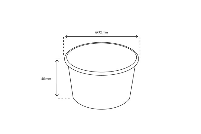 Eiscremebecher Karton 240ml Ø9,2 cm 8oz weiß (1.000 Stück) [TK-9987529]