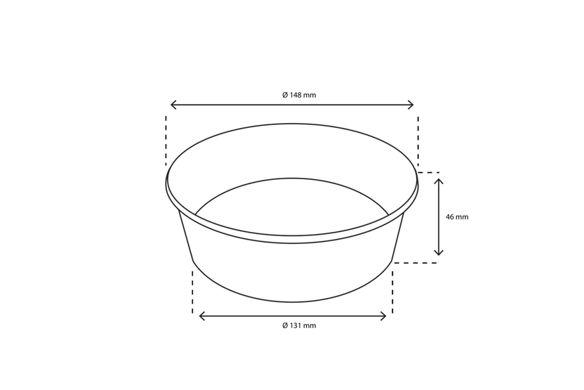 Salad Poke Schale 500ml 20oz Ø14,8x4,6cm kraft (300 Stück) [TK-9987582]