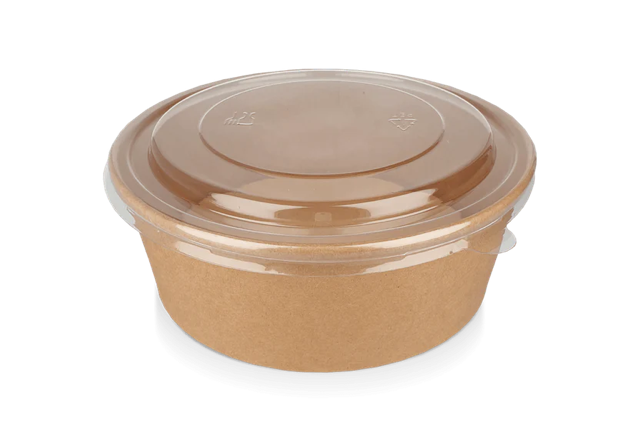 Salad Poke Schale 1300ml 40oz Ø18,4x6,7cm kraft (300 Stück) [TK-9987591]