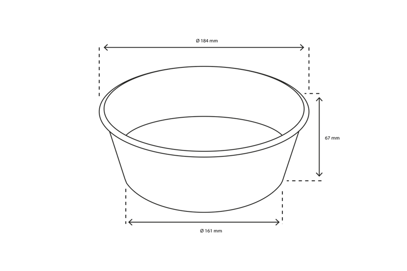 Salad Poke Schale 1300ml 40oz Ø18,4x6,7cm kraft (300 Stück) [TK-9987591]