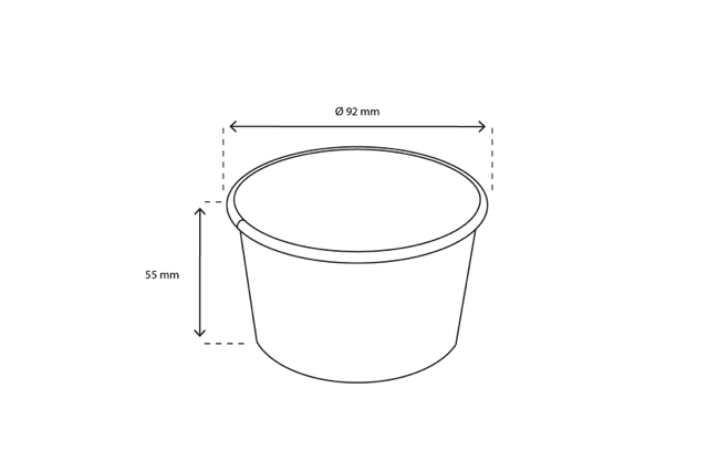 Eiscremebecher Karton 240ml Ø9,2 cm 8oz GELATO (1.000 Stück) [TK-9987601]