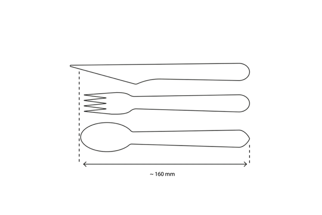 Besteckset aus Holz 4/1 Messer + Gabel + spoon + Serviette FSC (250 Stück) [TK-9987658]