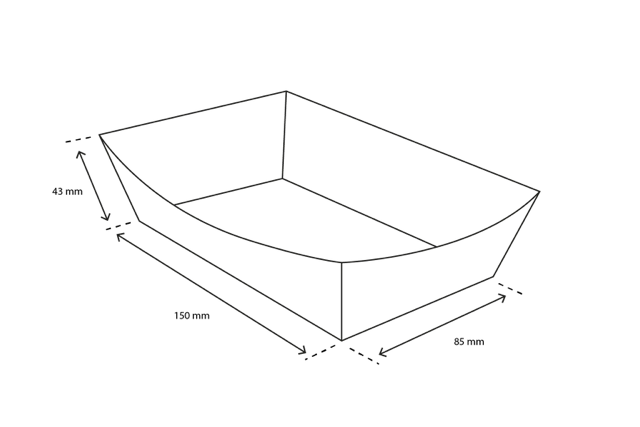 Pommesschalen A14 kraft/weiß (400 Stück) [TK-9987894]