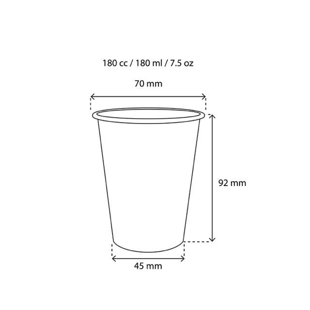 Kaffeetasse Karton 180cc 7.5oz Ø7 cm gestreift (2.500 Stück) [TK-9987931]