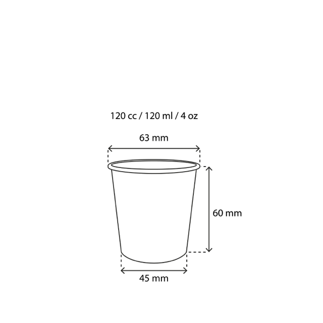 Kaffeetasse Karton 120cc 4oz Ø6,3cm gestreift (1.000 Stück) [TK-9987933]