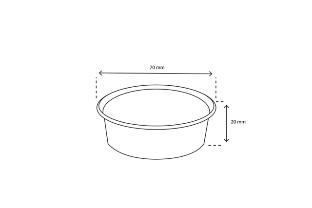 Runder Behälter PP 50cc Ø7 cm transparent (1.000 Stück) [TK-9987975]