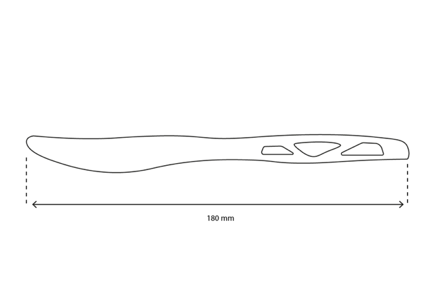 Wiederverwendbares Schwarz-Messer CPLA 18 cm (1.000 Stück) [TK-9988003]