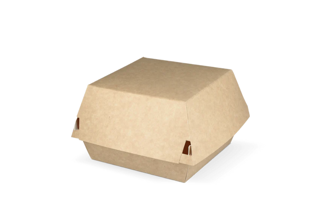 Hamburgerbox 12x10x12 cm kraft/weiß (400 Stück) [TK-9988136]