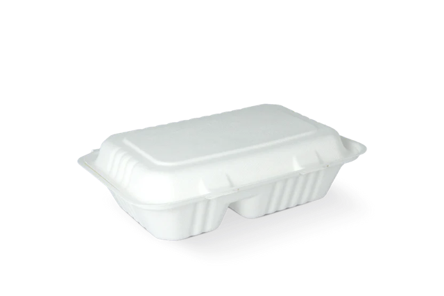 Menübox 2-Fächer Zuckerrohr 16x6,5x23 cm (500 Stück) [TK-9988191]