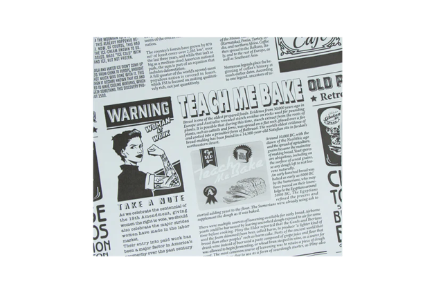 Hamburger Einwickelpapier fettfrei 33x30cm FSC®Mix Zeitung weiß (2.000 Stück) [TK-9988210]