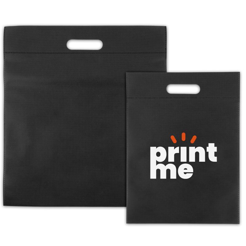 Budget-Non-Woven-Taschen mit Griff 30x40 cm Schwarz (400 Stück) [FP-DNW023]
