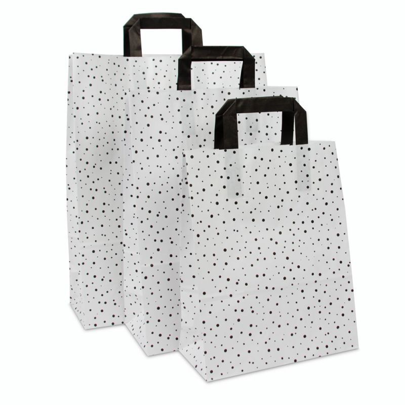 Kraftpapiertaschen - Bubble 26+12x35 cm Weiß (250 Stück) [FP-DPL070]