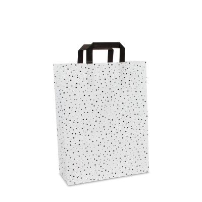 Kraftpapiertaschen - Bubble 26+12x35 cm Weiß (250 Stück) [FP-DPL070]
