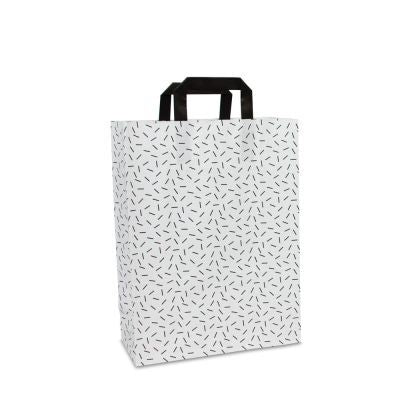 Kraftpapiertaschen - Sprinkle 26+12x35 cm Weiß (250 Stück) [FP-DPL073]