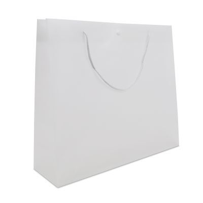 Luxuriöse Kunststofftaschen mit Druckknopf 41+12x36 cm Halbtransparent (100 Stück) [FP-DQC011]