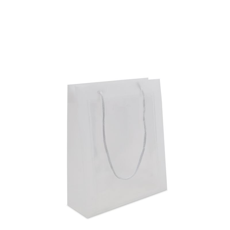 Luxuriöse Kunststoff-Fenstertaschen mit A5-Einschubfenster 20+8x25 cm Halbtransparent (200 Stück) [FP-DQC020]