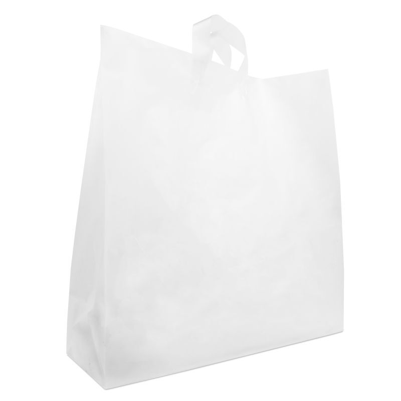 Kunststoff-Blockbodentaschen - Halbtransparent 45+18x48 cm (250 Stück) [FP-DQL007]