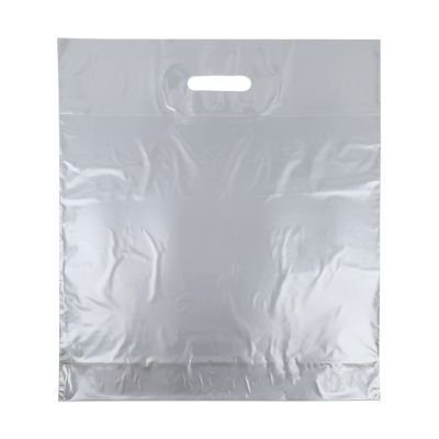 Budget-Kunststofftaschen 45x50+2x4 cm Silber (500 Stück) [FP-DQU017]