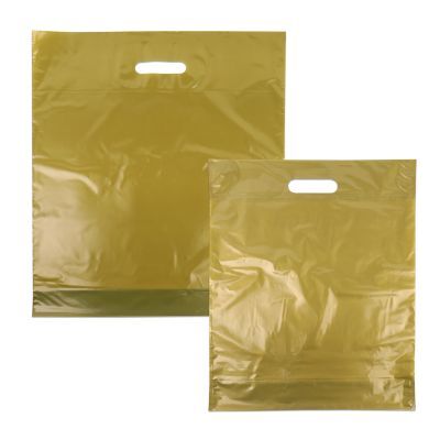 Budget-Kunststofftaschen 45x50+2x4 cm Gold (500 Stück) [FP-DQU018]