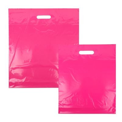 Budget-Kunststofftaschen 45x50+2x4 cm Rosa (400 Stück) [FP-DQU202]