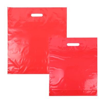 Budget-Kunststofftaschen 45x50+2x4 cm Rot (400 Stück) [FP-DQU203]