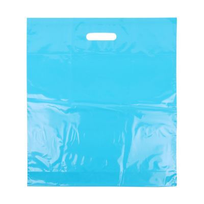 Budget-Kunststofftaschen 45x50+2x4 cm Blau (400 Stück) [FP-DQU204]
