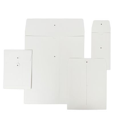 Papier-Rechnungshüllen mit japanischem Verschluss 23x23+2x1,25 cm Weiß (100 Stück) [FP-JGB003]