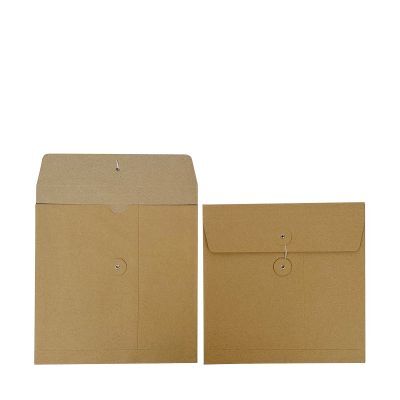 Paper invoice holders with a Japanese-style fastening 23x23+2x1,25cm Brown