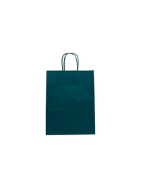 Papiertragetaschen Dunkelgrün 22x10x31cm Kraft 90g/m² (50 Stück) [PAM2231DKGR]