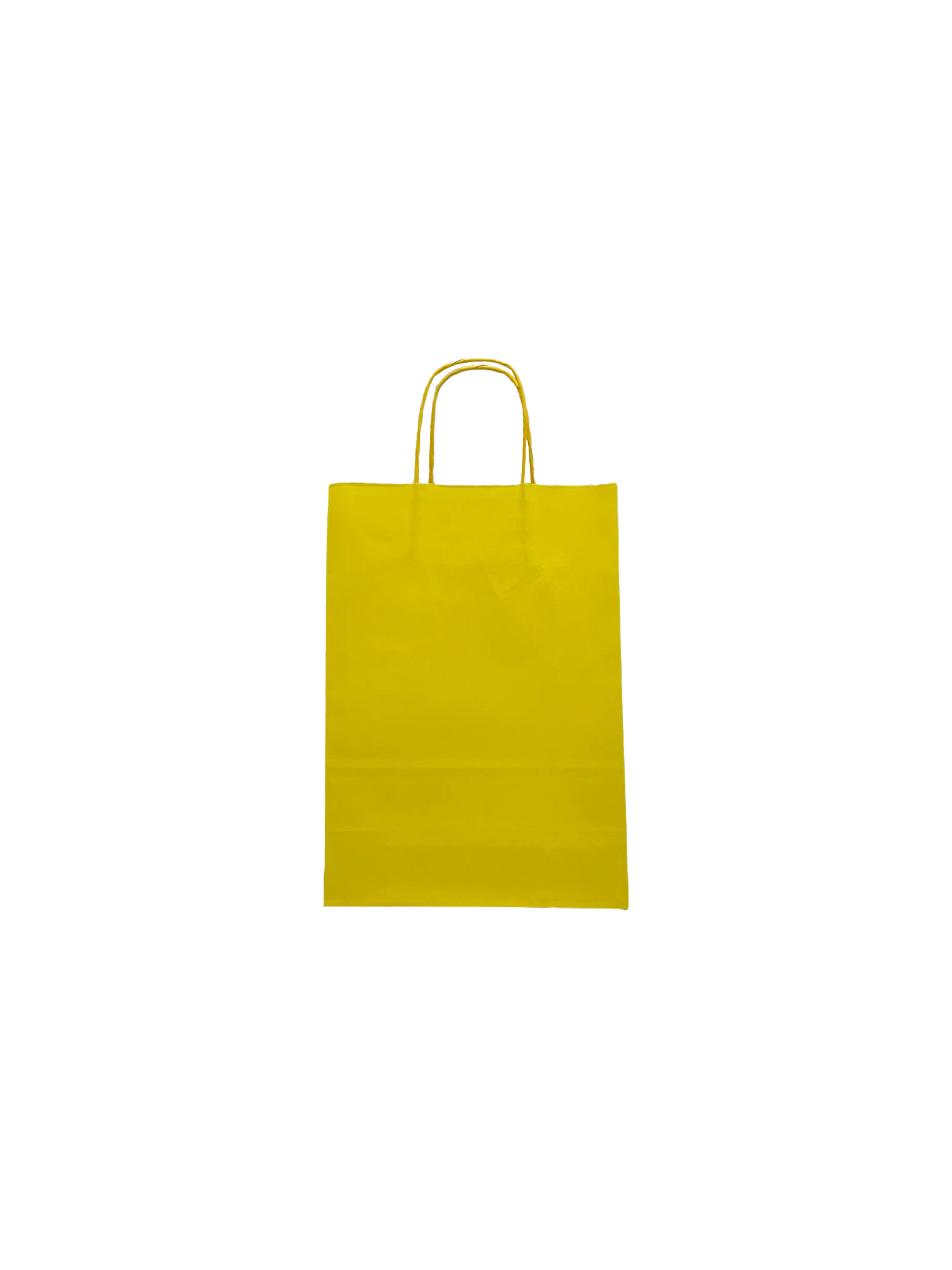 Papiertragetaschen Gelb 22x10x31cm Kraft 90g/m² (50 Stück) [PAM2231Y]