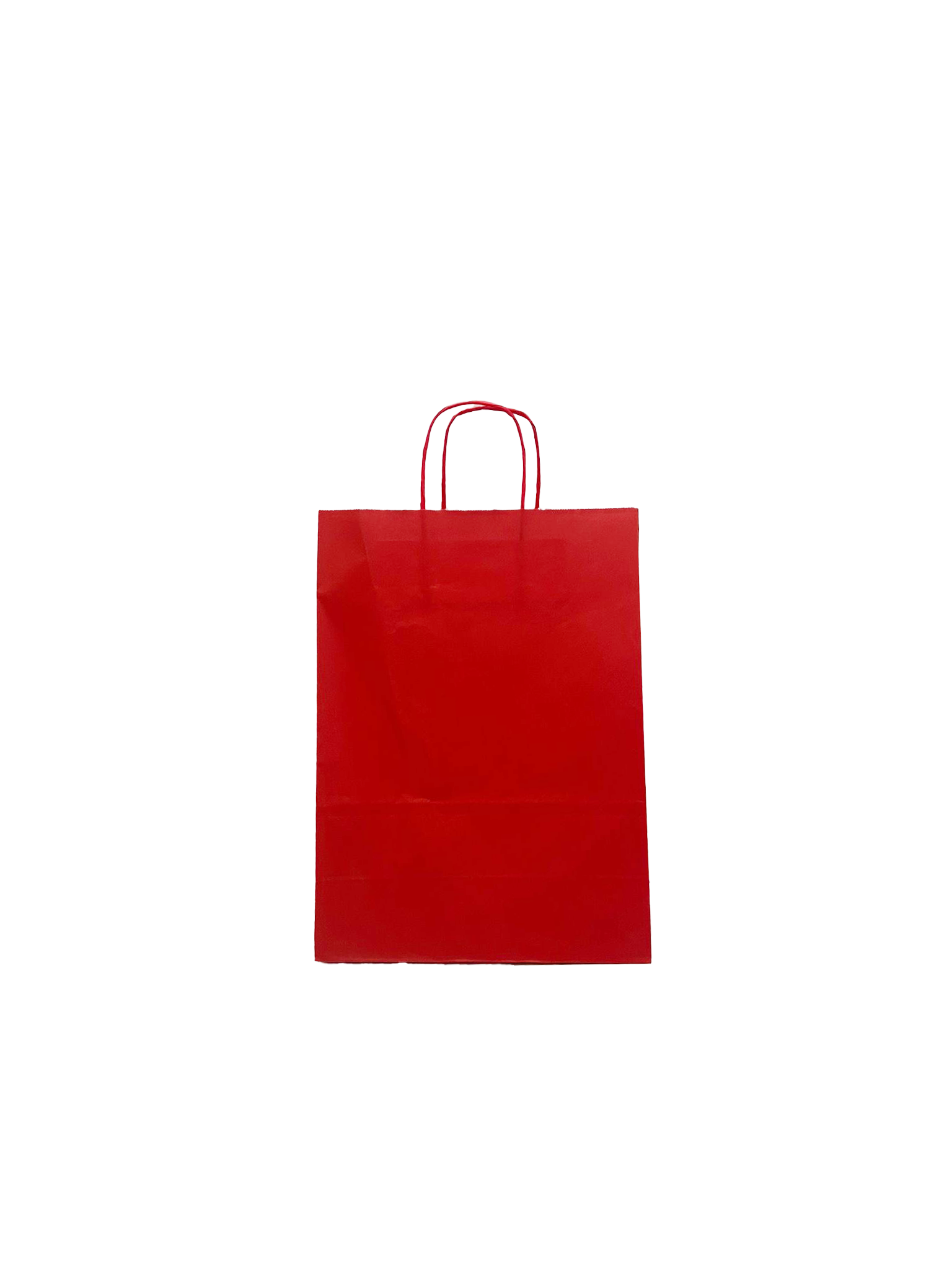 Papiertragetaschen Rot 26x12x35cm Kraft 90g/m² (50 Stück) [PAM2635R]